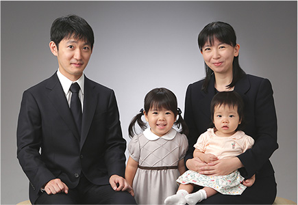 証明写真家族モデル